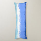 モダン抽象芸術水色ブルートーン ボディピロー (裏面 (縦))