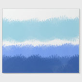 モダン抽象芸術水色ブルートーン ラッピングペーパー (フラット)