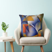 モダン抽象芸術水色ブルーピンク クッション (椅子)