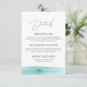 モダン抽象芸術水色海結婚詳細 エンクロージャーカード (スタンド正面)