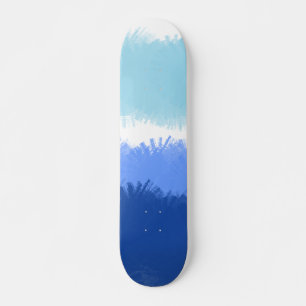 モダン抽象芸術水色青色 スケートボード