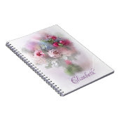 モダン抽象芸術油絵花テンプレート ノートブック (右側)