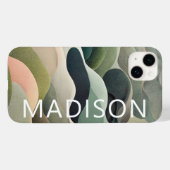 モダン抽象芸術波形パタパーソナライズされたーン名 Case-Mate iPhoneケース (裏面 (横))
