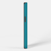 モダン抽象芸術波形金ゴールド線ターコイズ iPhoneケース (右側面)