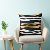 モダン抽象芸術波状ストライプパターン クッション (椅子)