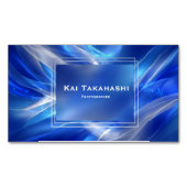 モダン抽象芸術流体企業の波 マグネット名刺 (正面)