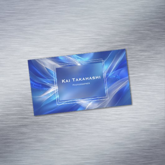 モダン抽象芸術流体企業の波 マグネット名刺 (インサイチュ)