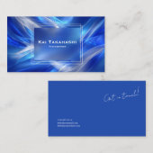 モダン抽象芸術流体企業の波 名刺 (正面/裏面)