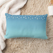 モダン抽象芸術海青グラデーション ランバークッション (ブランケット)