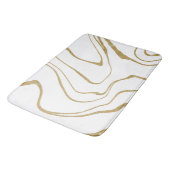 モダン抽象芸術液の旋回白金ゴールド バスマット (アングル)