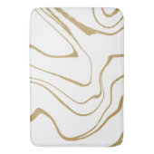 モダン抽象芸術液の旋回白金ゴールド バスマット (正面縦)