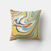 モダン抽象芸術液体大理石効果 クッション (裏面)