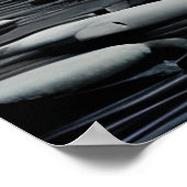 モダン抽象芸術灰色オフ白型枠ポスター ポスター (角)