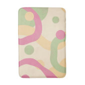 モダン抽象芸術点線カラフル バスマット (正面縦)