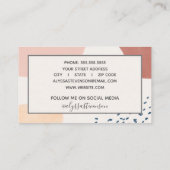 モダン抽象芸術焼きオレンジ署名スクリプト 名刺 (裏面)