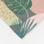 モダン抽象芸術熱帯模様 フリースブランケット (角)