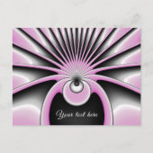 モダン抽象芸術熱狂するフラクタルアートパターン文字 ポストカード (正面)