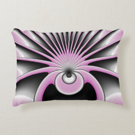 モダン抽象芸術熱狂するフラクタルアートパターン アクセントクッション