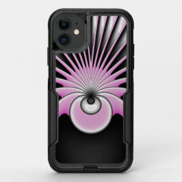 モダン抽象芸術熱狂するフラクタルアートパターン オッターボックスコミューターiPhone 11ケース