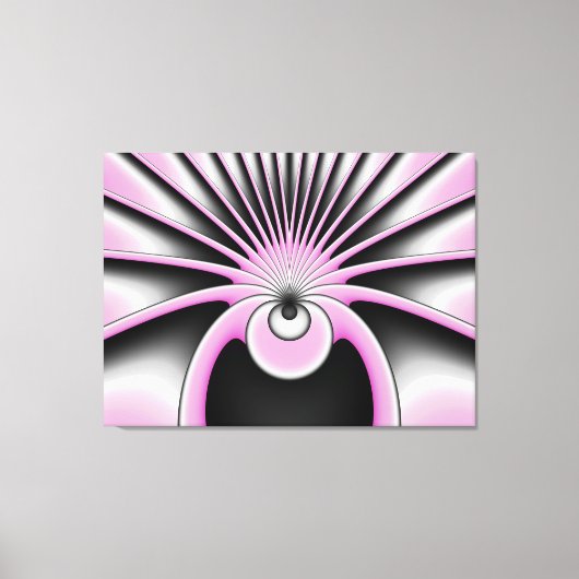 モダン抽象芸術熱狂するフラクタルアートパターン キャンバスプリント (正面)