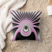 モダン抽象芸術熱狂するフラクタルアートパターン クッション (ブランケット)