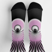モダン抽象芸術熱狂するフラクタルアートパターン ソックス (上部)