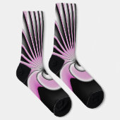 モダン抽象芸術熱狂するフラクタルアートパターン ソックス (右)