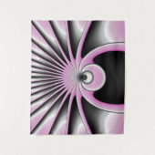 モダン抽象芸術熱狂するフラクタルアートパターン タペストリー (正面)