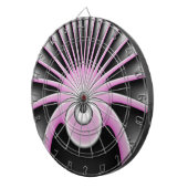 モダン抽象芸術熱狂するフラクタルアートパターン ダーツボード (正面右)