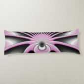 モダン抽象芸術熱狂するフラクタルアートパターン ボディピロー (裏面)