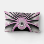 モダン抽象芸術熱狂するフラクタルアートパターン ランバークッション (裏面)