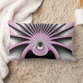 モダン抽象芸術熱狂するフラクタルアートパターン ランバークッション (ブランケット)