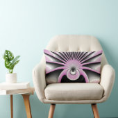 モダン抽象芸術熱狂するフラクタルアートパターン ランバークッション (椅子)