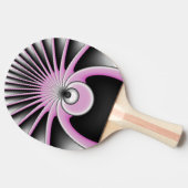 モダン抽象芸術熱狂するフラクタルアートパターン 卓球ラケット (横)