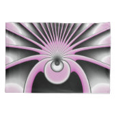 モダン抽象芸術熱狂するフラクタルアートパターン 枕カバー (裏面)