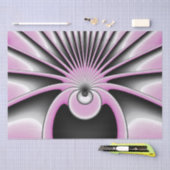 モダン抽象芸術熱狂するフラクタルアートパターン 薄葉紙 (クラフト)