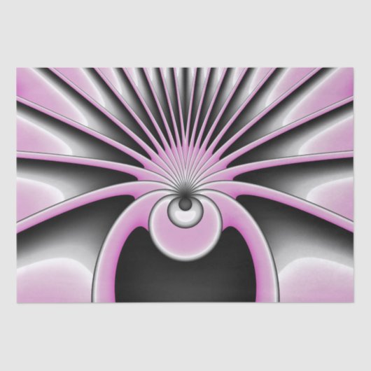 モダン抽象芸術熱狂するフラクタルアートパターン 薄葉紙 (正面)