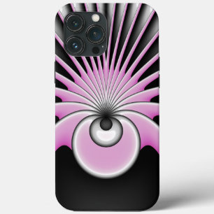 モダン抽象芸術熱狂するフラクタルアートパターン iPhone 13 PRO MAXケース