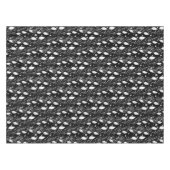 モダン抽象芸術白黒インクイラストレーション テーブルクロス (正面(横))
