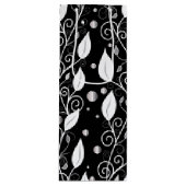 モダン抽象芸術白黒インクイラストレーション ワインギフトバッグ (正面)