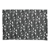 モダン抽象芸術白黒インクイラストレーション 枕カバー (正面)