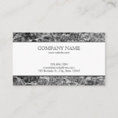 モダン抽象芸術白黒フォトマフェイクーブル 名刺 (裏面)