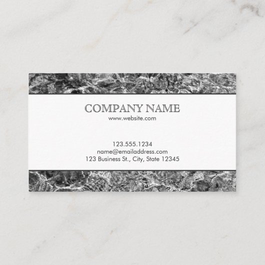 モダン抽象芸術白黒フォトマフェイクーブル 名刺 (裏面)