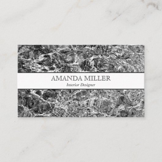 モダン抽象芸術白黒フォトマフェイクーブル 名刺 (正面)