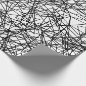 モダン抽象芸術白黒芸術的パターン ラッピングペーパー (角)