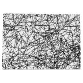 モダン抽象芸術白黒芸術的パターン ラージペーパーバッグ (裏面)