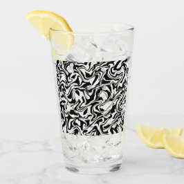 モダン抽象芸術白黒芸術的 タンブラーグラス