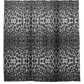 モダン抽象芸術白黒 シャワーカーテン (正面)