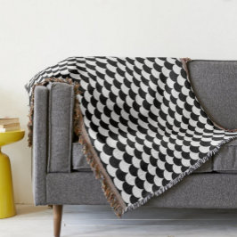 モダン抽象芸術白黒 スローブランケット