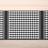 モダン抽象芸術白黒 テーブルクロス